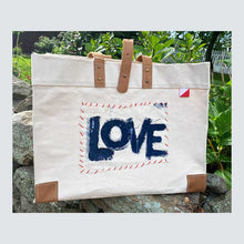 Load image into Gallery viewer, LOVE Boxy Canvas TOTE bag
