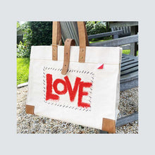 Load image into Gallery viewer, LOVE Boxy Canvas TOTE bag
