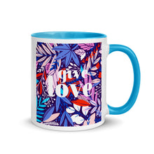 Load image into Gallery viewer, GIVE LOVE Mug with Color Inside - 3 colors!
