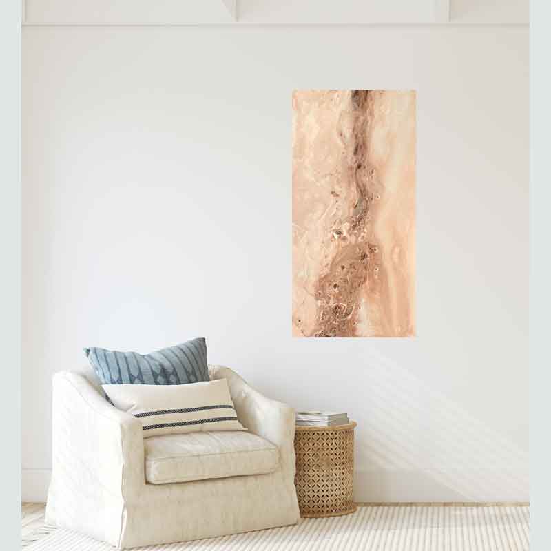 Peach Swirl Abstract Painting